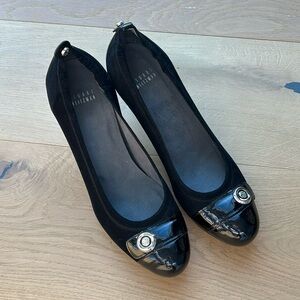 Stuart Weitzman black suede pumps